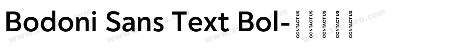 Bodoni Sans Text Bol字体转换